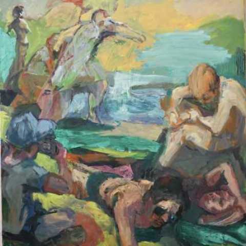 Rachel Mercer, Figure Ground, 2022, oil on canvas