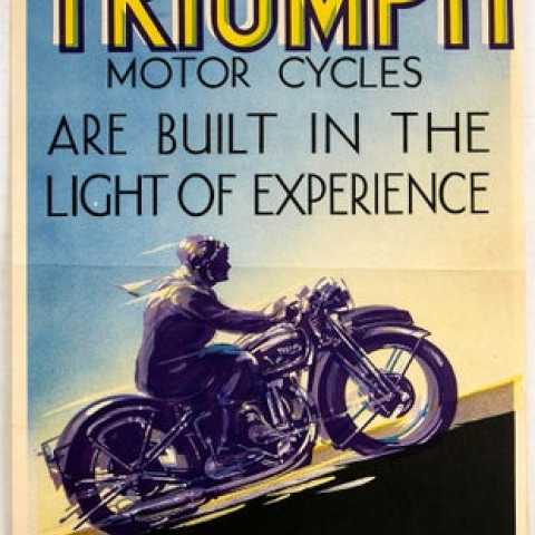Triumph Motorcycles AntikBar.co.uk Vintage Poster Auction 1 August
