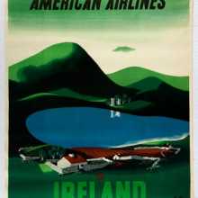 American Airlines Ireland by McKnight Kauffer AntikBar.co.uk Vintage Poster Auction 1 August