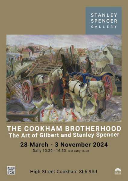 The Cookham Brotherhood The Art of Gilbert and Stanley Spencer  The exhibition runs from 28th March – 3rd November 2024, 10.30am – 4:30pm daily. Tickets available upon arrival.
