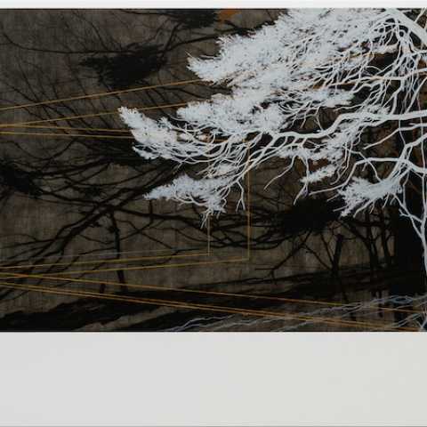Andrew Mackenzie, Field Edge 5, 2014, Oil on panel, 107 x 180 cm