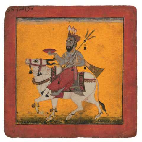 Bhairava Raga, Pahari, Nurpur, c.1690, gouache on paper,21 x 20.8cm, Claudio Moscatelli Collection. Photo © Matthew Hollow Photography