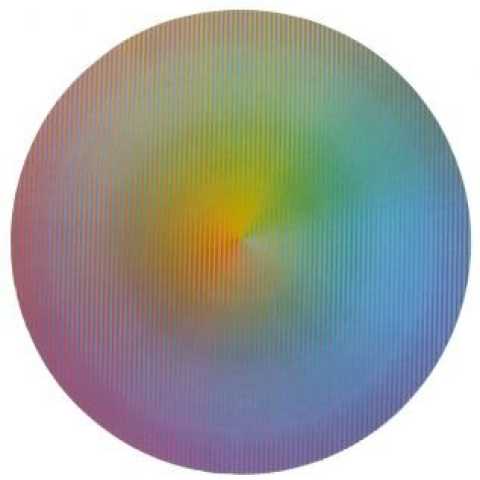 Homage to the Circle No. 5, 2006, oil on board, 122 x 122 CM
