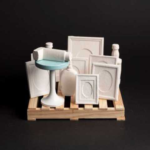 Untitled with Side Table by Paul Coldwell