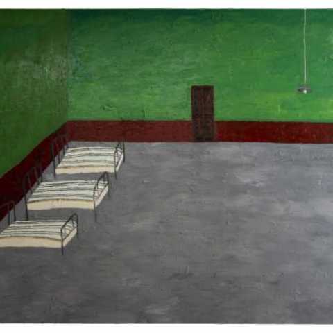 Asylum no. 2, 2020, oil on canvas, 76″ x 110″