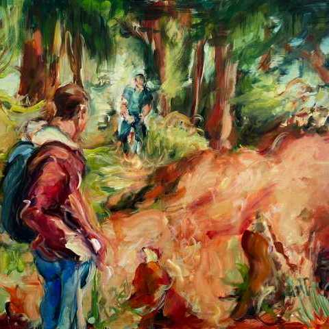 Gavin Maughfling, The Stranger on the Path, Oil on canvas, 132 x 158cm