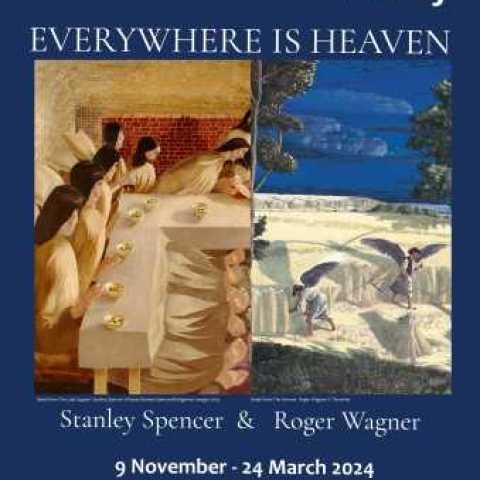 This exhibition will be the Gallery’s first collaboration with a living artist. Roger Wagner has been deeply inspired by Stanley Spencer’s paintings, and both artists have been described as ‘visionary geniuses’, each seeking to evoke the mystical in everyday experience.