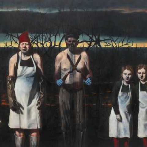 Ken Currie, 'At the Edge of the Sea' (2021), oil on canvas (c) Ken Currie, courtesy of Flowers Gallery