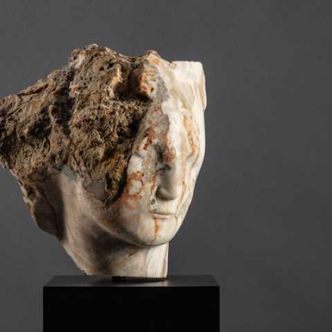 Emily Young ‘Quiet Speleothem Head’, 2022