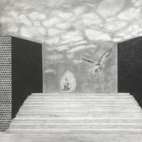 Ugonna Hosten (2021), Room to Unravel, Pencil on paper, 70 x 100 cm 