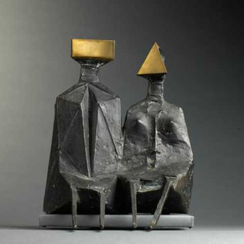 Maquettes II two sitting figures 1971 - Lynn Chadwick