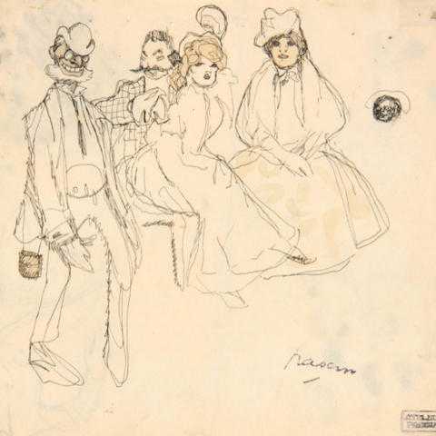 Pascin, (1885-1930), Two women, Two men (1903)