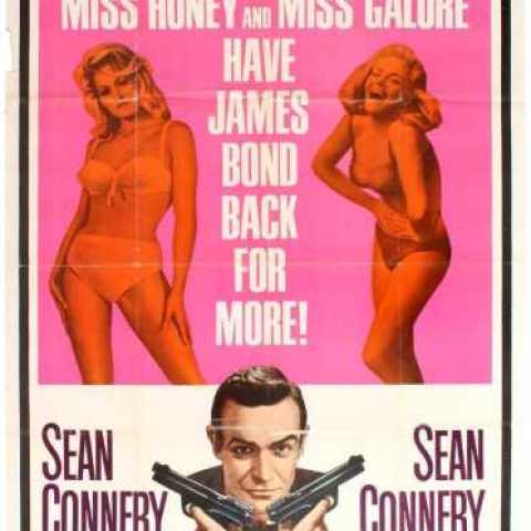 AntikBar Auction James Bond 007 Dr No Goldfinger Film Poster