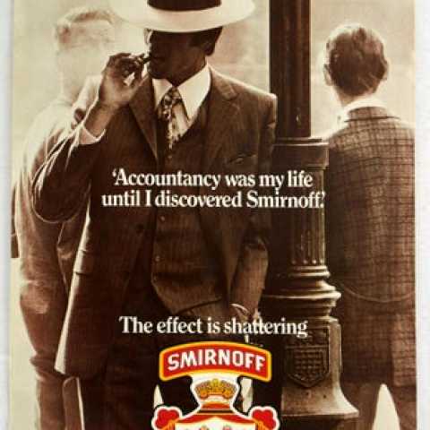 Smirnoff Vodka Accountant AntikBar.co.uk Vintage Poster Auction 1 August