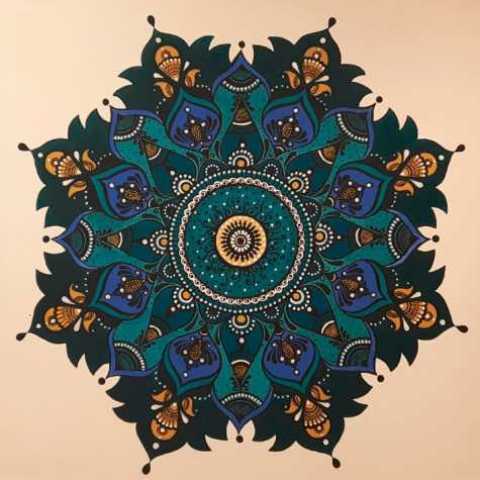 Painting of a Mandala Oil on Canvas