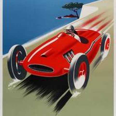 Cote d'Azur Car Poster