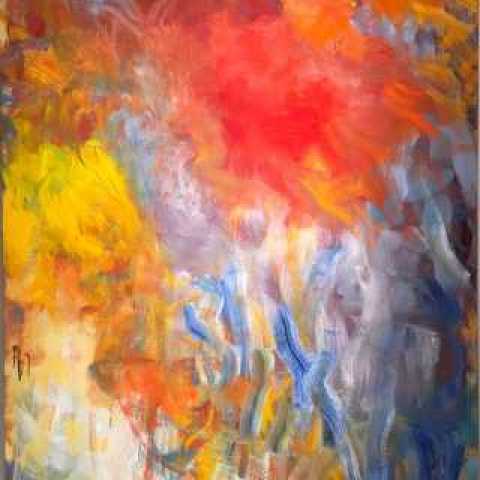 Frank Holliday, Electric Eye, 2016, oil on canvas, 183 x 123 cm