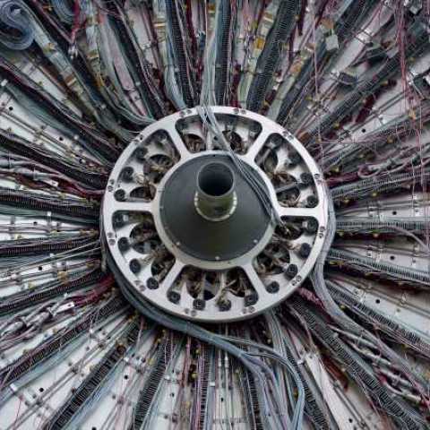 Redundant particle detector, OPAL experiment, CERN from Haroon Mirza work “Beyond the Wave Epoch” (2018). Courtesy hrm199. Photographer: David Bebber