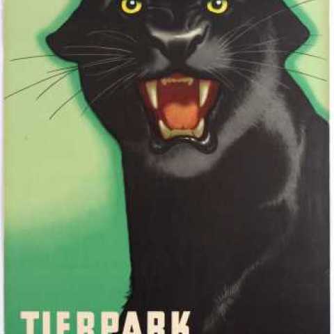 Berlin Zoo Panther Poster - AntikBar.co.uk