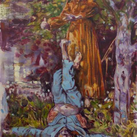 Shepherd, Dominic 'The Hanged Man', 2015 Oil on linen 42x30cm