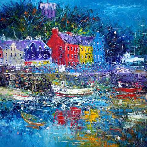 Soft Evening Gloaming over Tobermory Isle of Mull - John Lowrie Morrison OBE