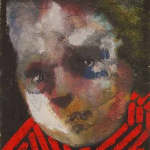 Portrait of Francis Bacon, 1967, altered 1997, watercolour & oil on paper