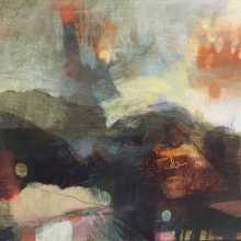 Irish Wandering mixed media on panel 43 x 50 cm