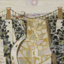 Julian Trevelyan, 'Clifton Suspension Bridge' (1962), oil on canvas, 76.5 x 91.5cm, courtesy of Freya Mitton