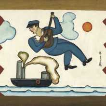 Miriam Inez da Silva, Marinheiro, 1980, Oil on wood, 32.6x42cm
