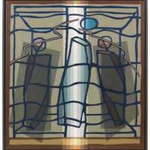 Vulnerability. Homage to Fra Angelico, oil on canvas, H 76 x W 71 cm (H 30 x W 28 in)