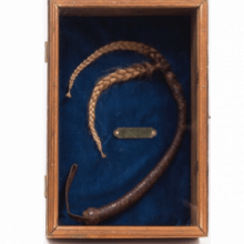 Lady Sexburga, The Meretrix Whip, bleached hair, leather whip, c. Roman period