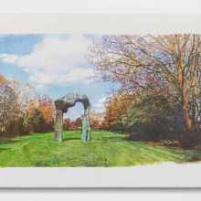 Juan Araujo – 'Sculpture Landscape-the Arch', 2019, Oil on canvas, 37 x 50 cm