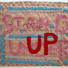 Stand Up 2019 Felt, Gaze, Thread 55 x 64 cm